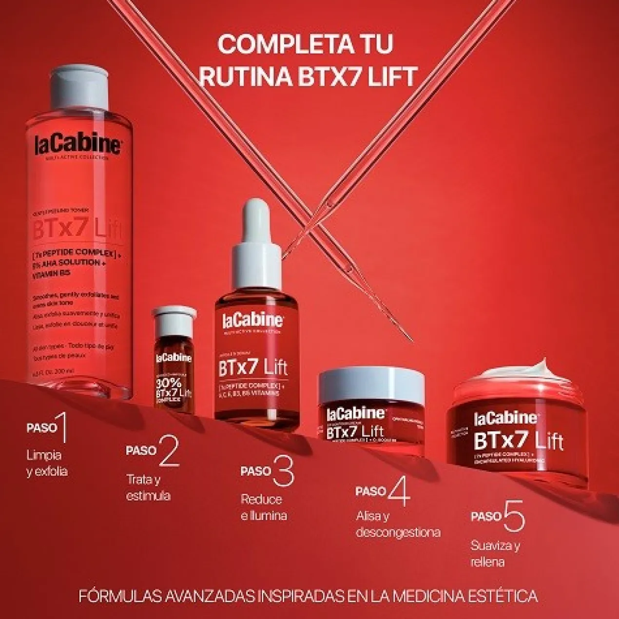 Ampolas Antirrugas com 7 Péptidos e Vitaminas BTx7 Lift