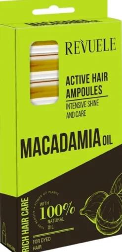 Ampolas Capilares de Óleo de Macadâmia para Cabelo Tingido