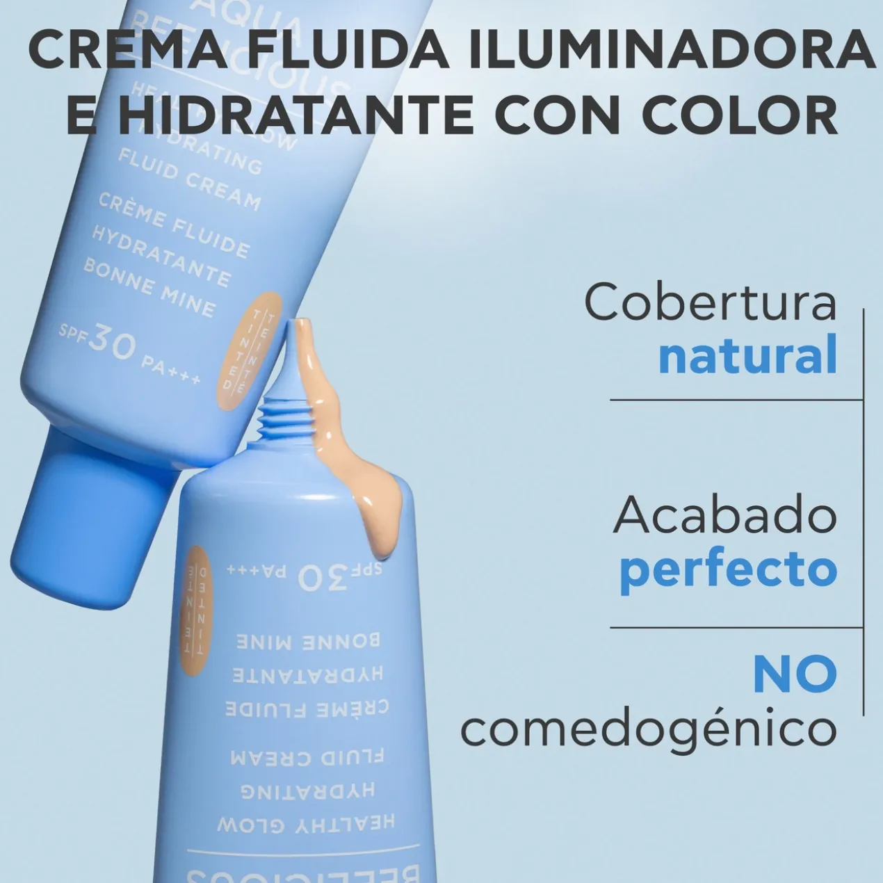 Aqua Beelicious Creme Fluido Iluminador Hidratante SPF30 com Cor
