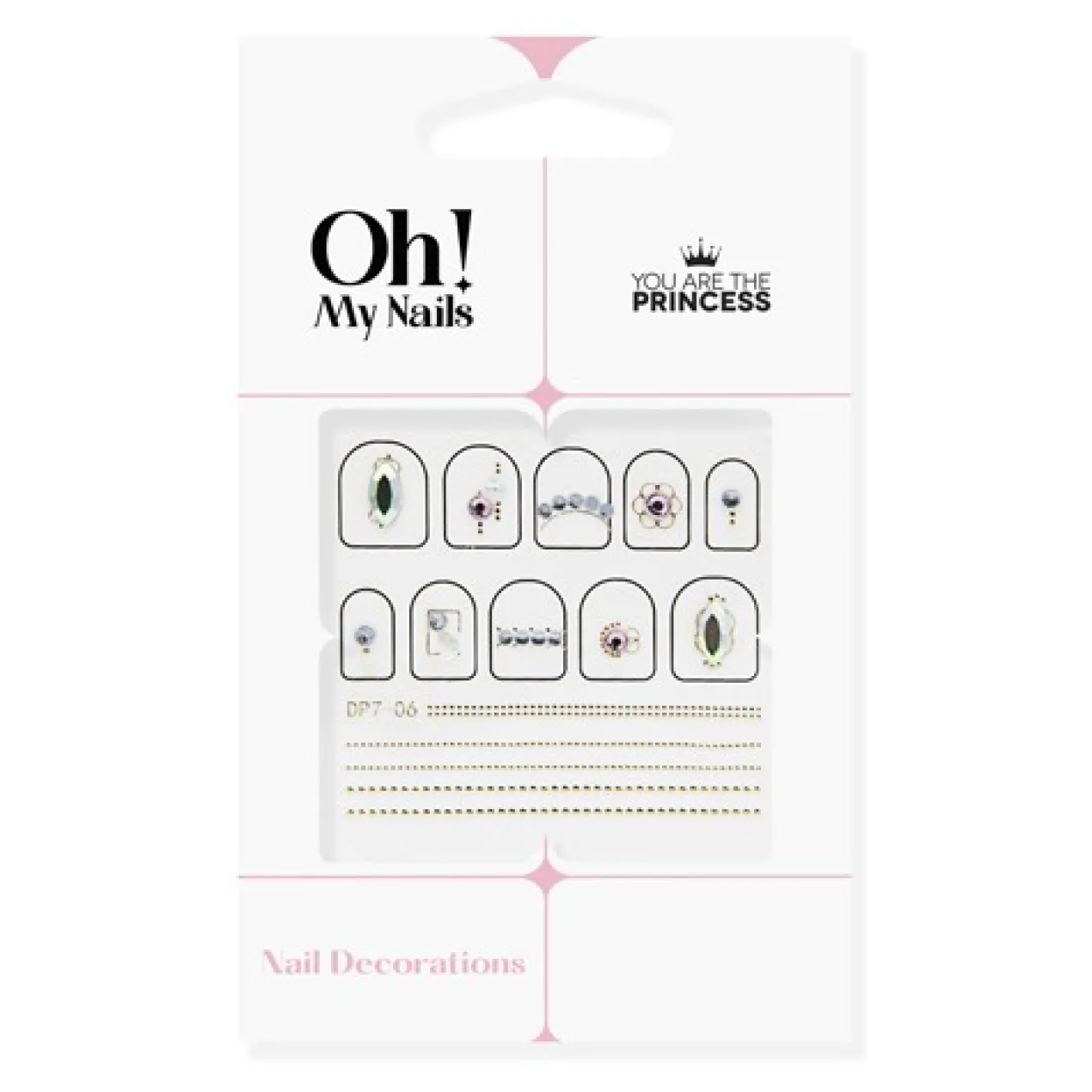 Autocolantes para Unhas Cristais Compridos