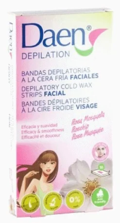 Banda Depilatória Facial Cera Fria Roseira Brava