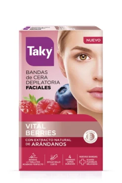 Bandas de Cera Depilatória Faciais Frutos Vermelhos