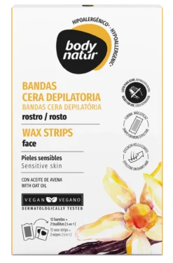 Bandas Depilatórias para o Rosto de Peles Sensíveis