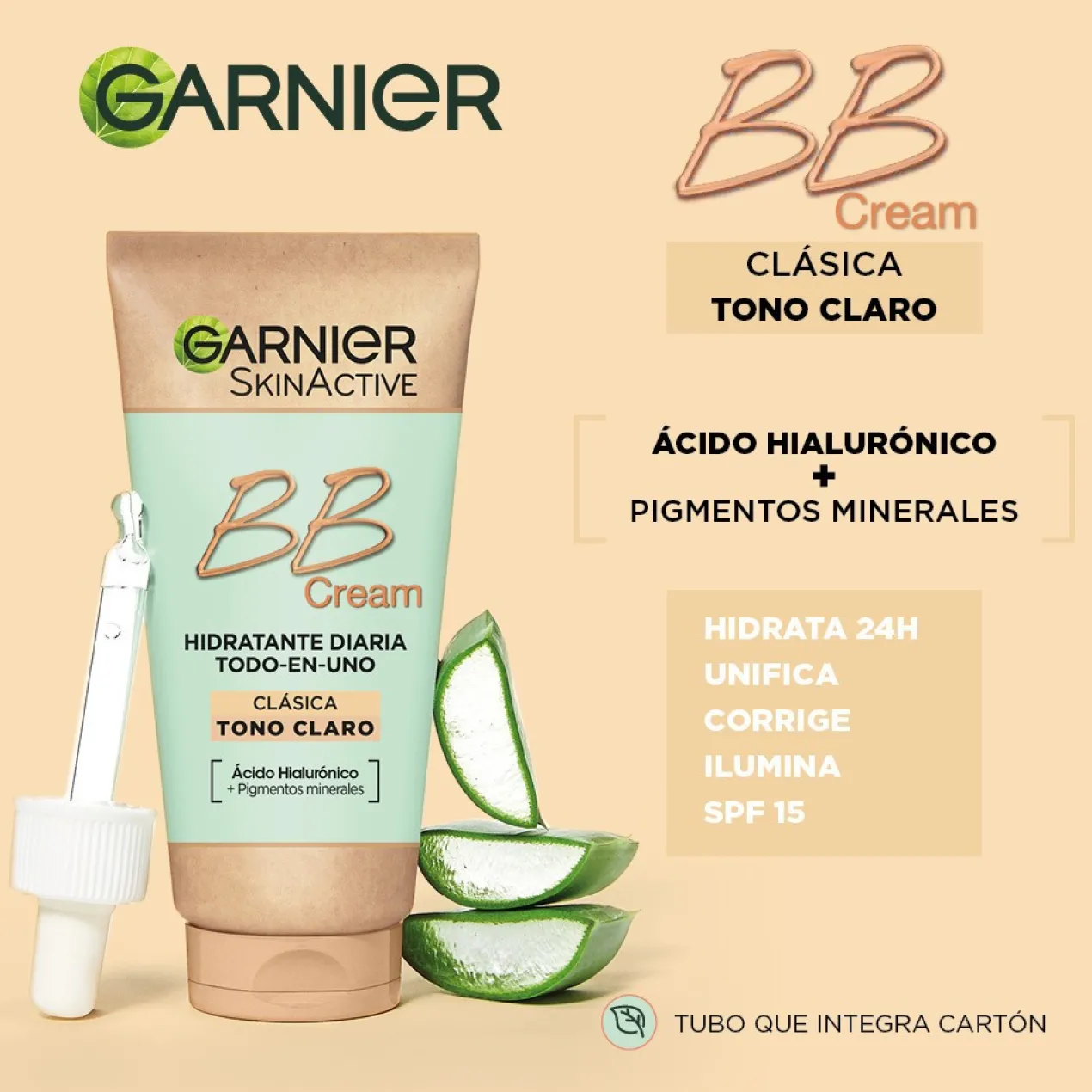 BB Creme Clássico com Vitamina C Hidratante com Cor e FPS 15