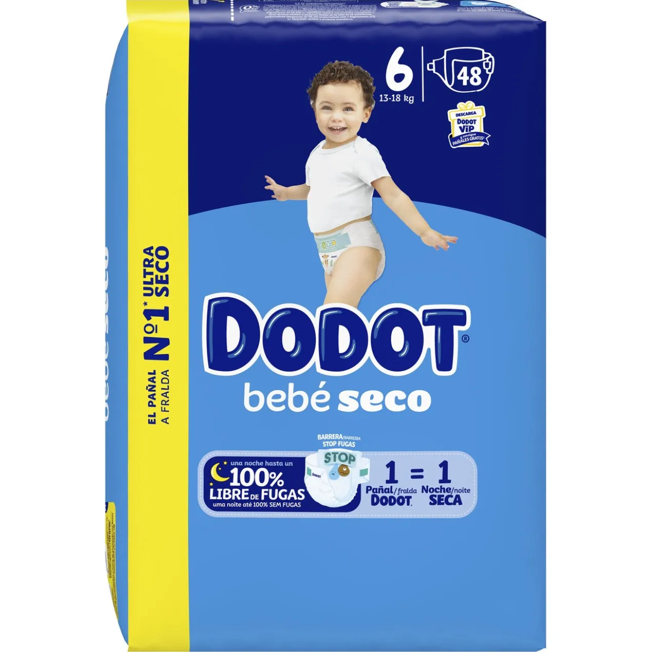 Bebé Seco Tamanho 6 Fraldas 13-18kg