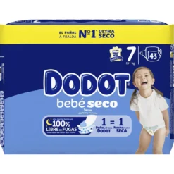 Bebé Seco Tamanho 7 Fraldas para Bebés 15kg+