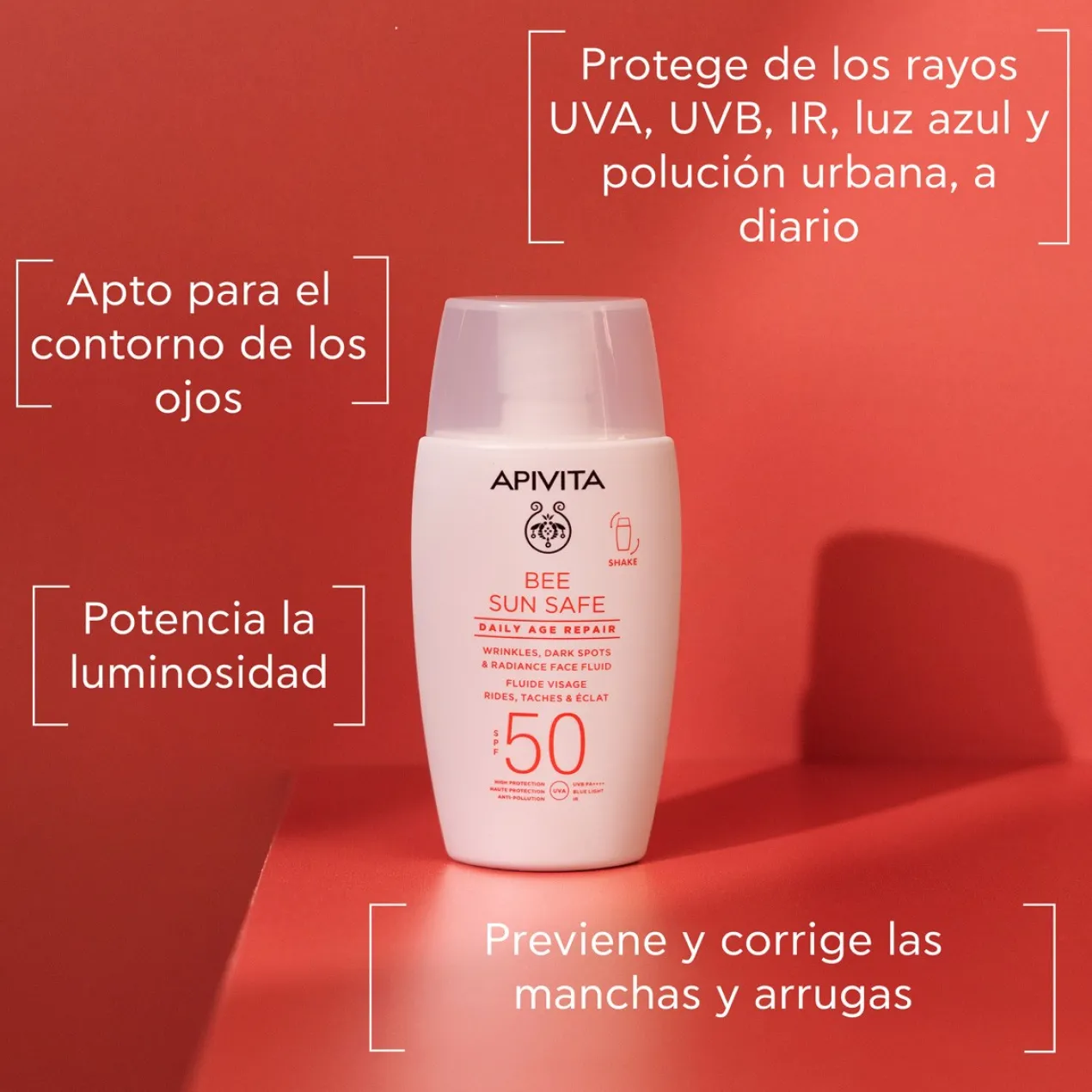 Bee Sun Safe Fluido Facial Reparador Anti-idade SPF50