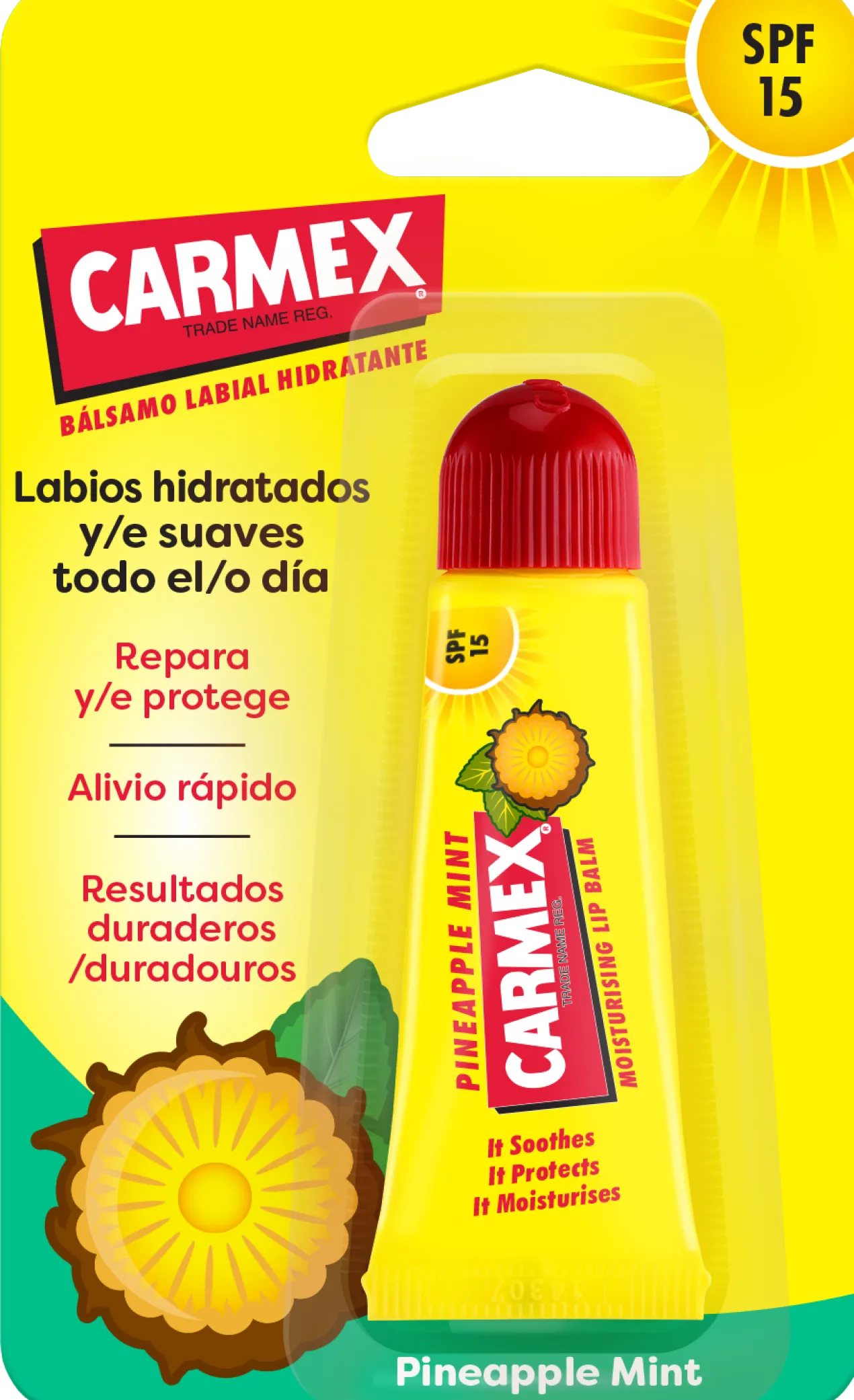 Bálsamo Labial Ananás e Menta SPF15