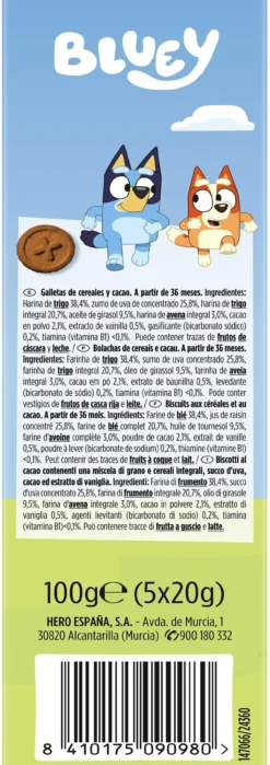 Bluey Bolachas de Cacau