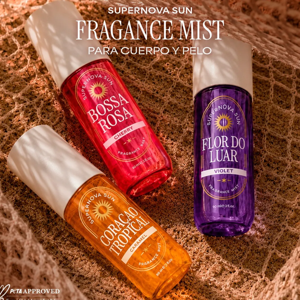 Body Mist Perfumado Coração Tropical Caramel