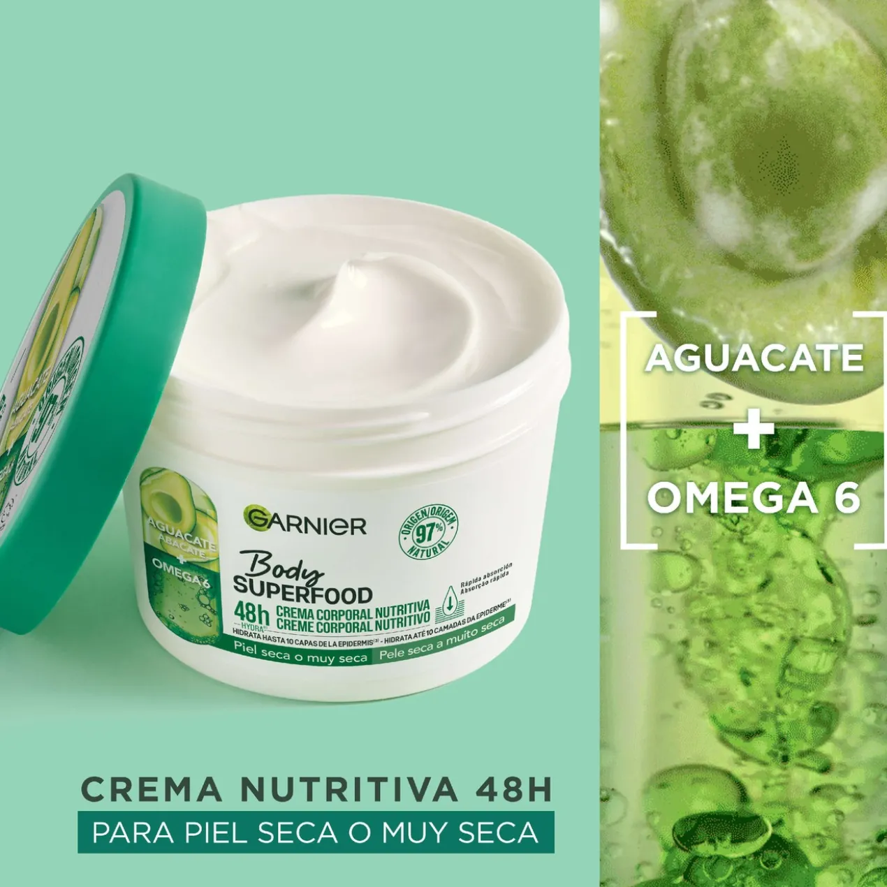 Body Superfood Creme Corporal Nutritivo com Abacate e Ómega 6