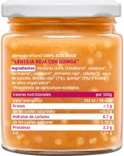 Boião de Lentilhas Vermelhas com Quinoa+10 meses