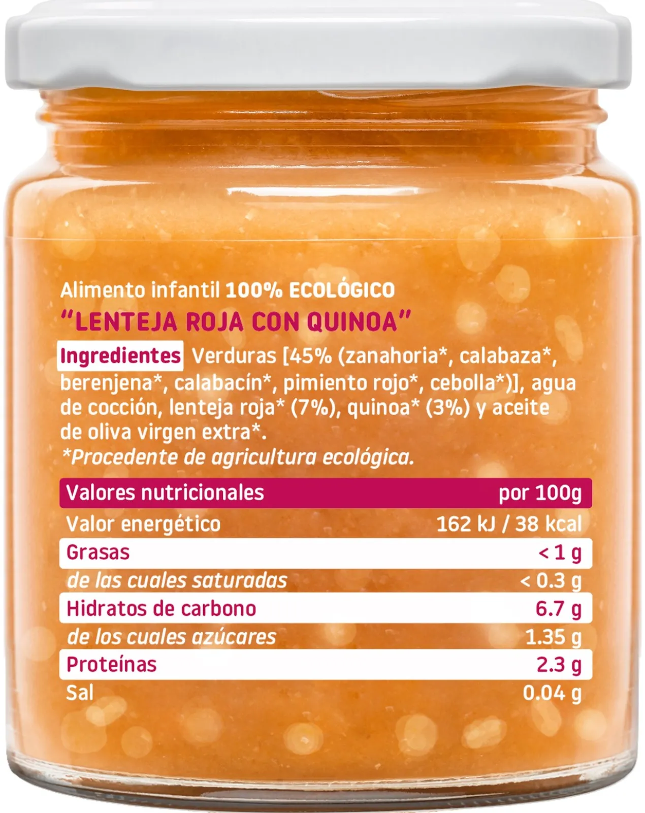 Boião de Lentilhas Vermelhas com Quinoa+10 meses