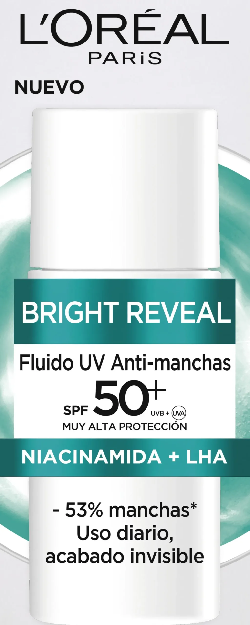 Bright Reveal Fluido Hidratante Anti-Manchas com Niacinamide SPF50+