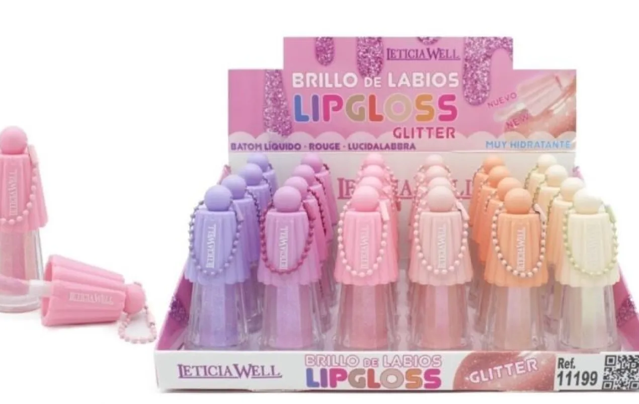 Brilho de Lábios com Glitter