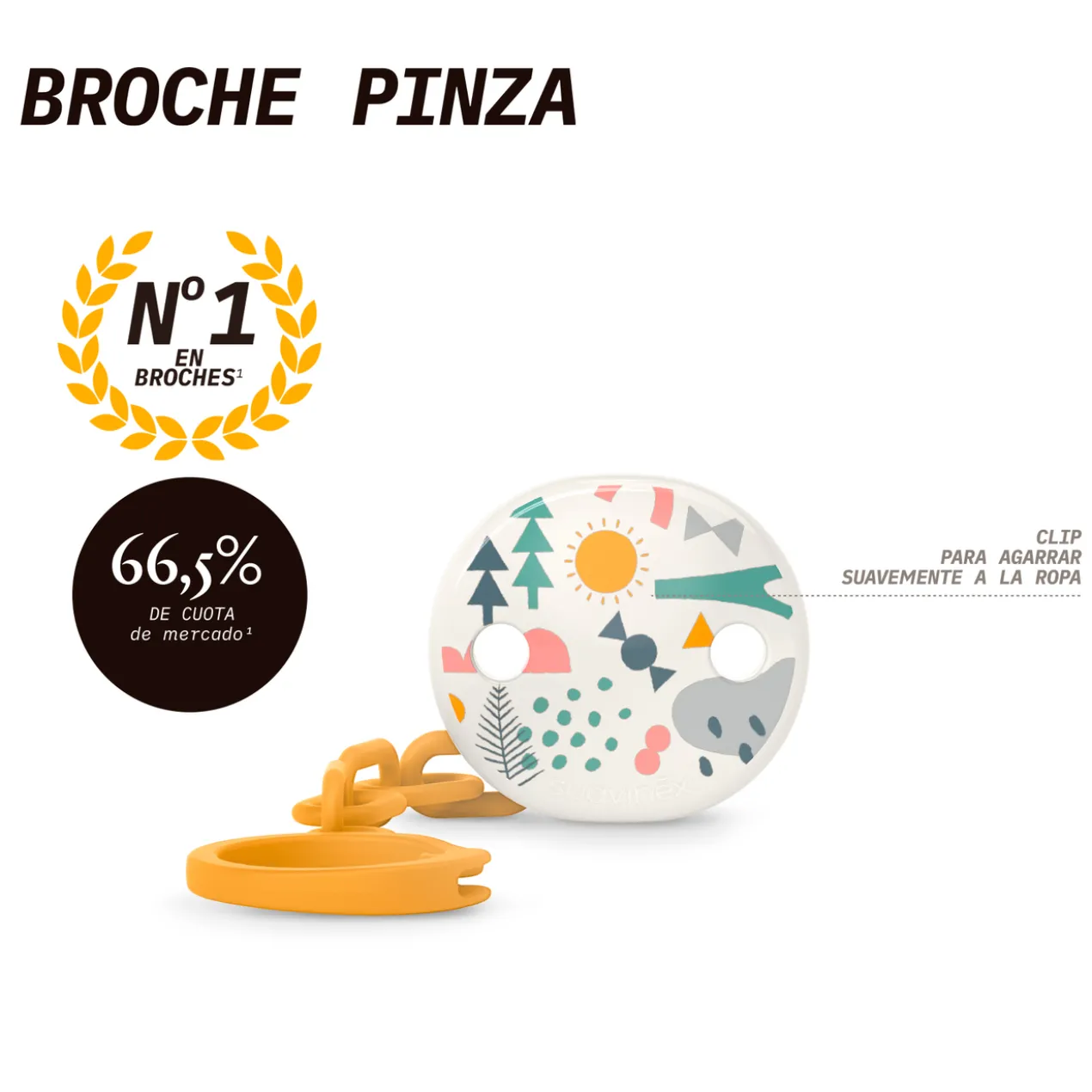 Broche Pinça Corrente Redondo
