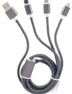 Cabo USB 3 em 1 MICRO USB-T C