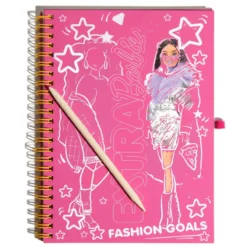 Caderno Barbie Magic Pink Scratch Book