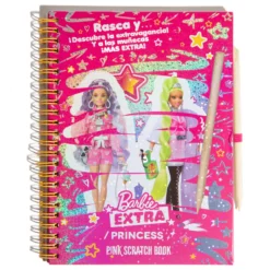 Caderno Barbie Magic Pink Scratch Book