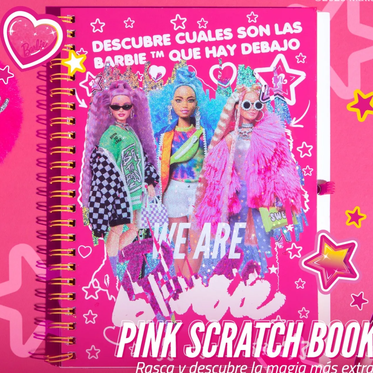 Caderno Barbie Magic Pink Scratch Book
