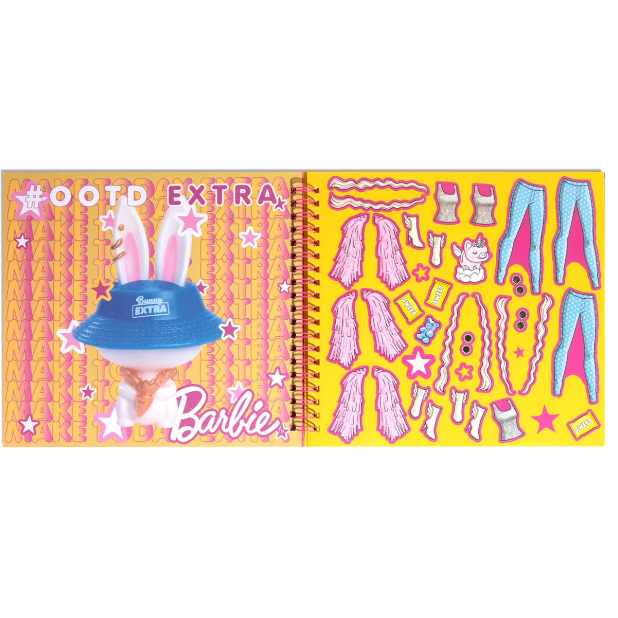 Caderno Barbie Notebook Stickers Paper Doll
