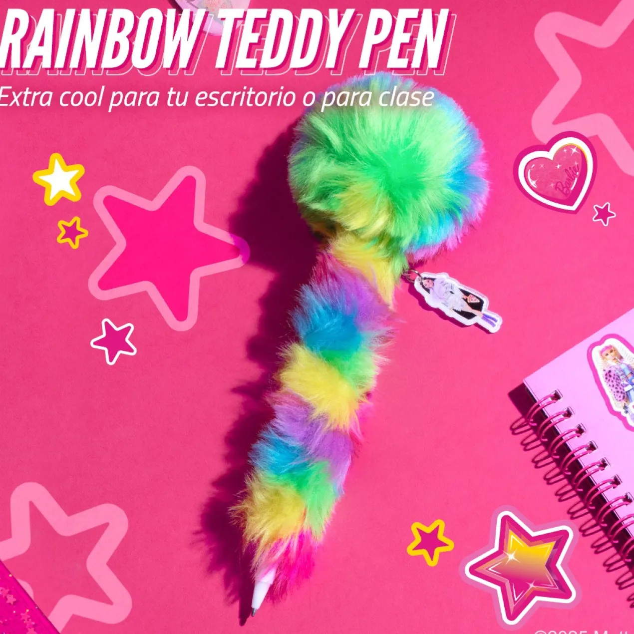 Caneta Barbie Rainbow Teddy Pin