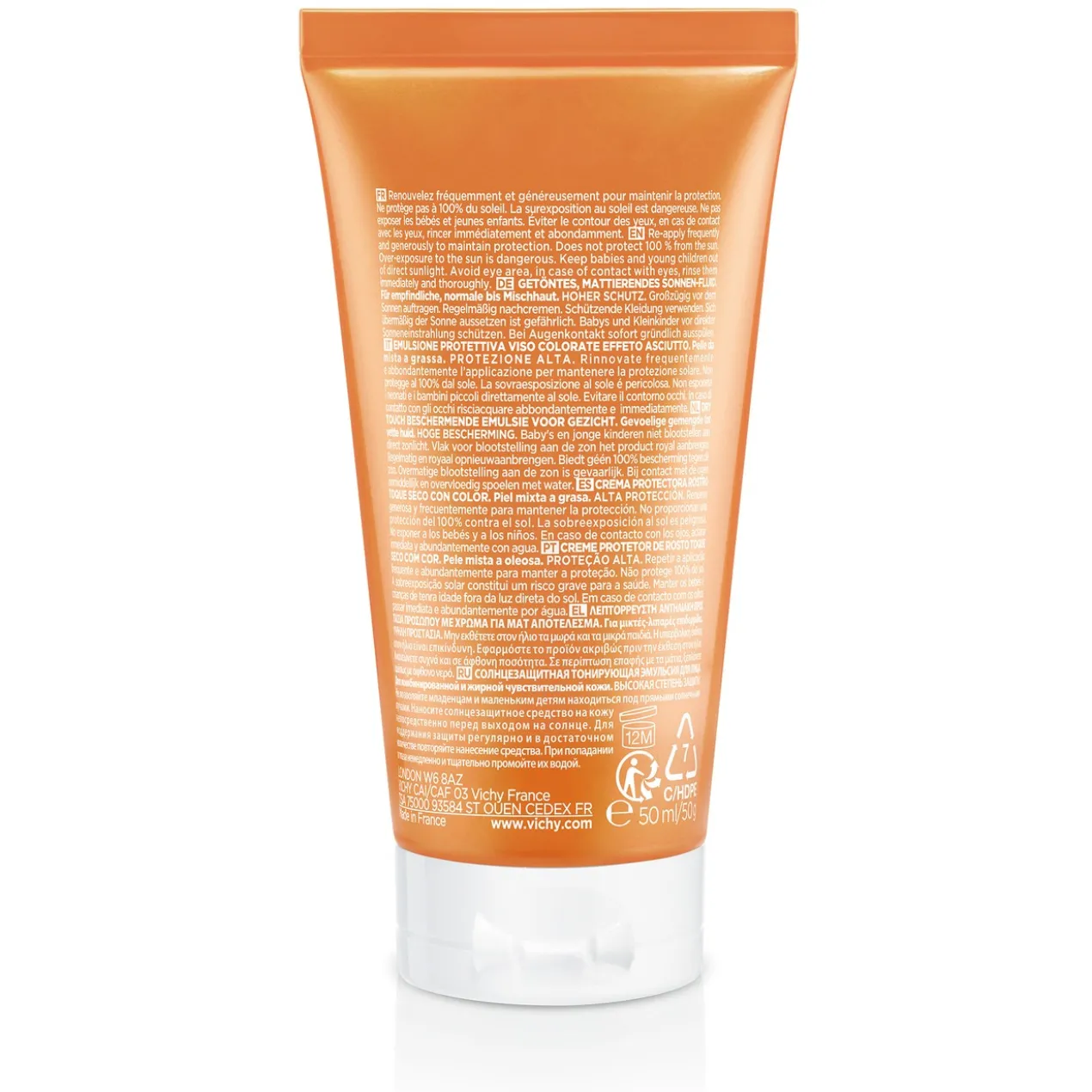 Capital Soleil Fluido Protetor com Cor Toque Seco SPF50