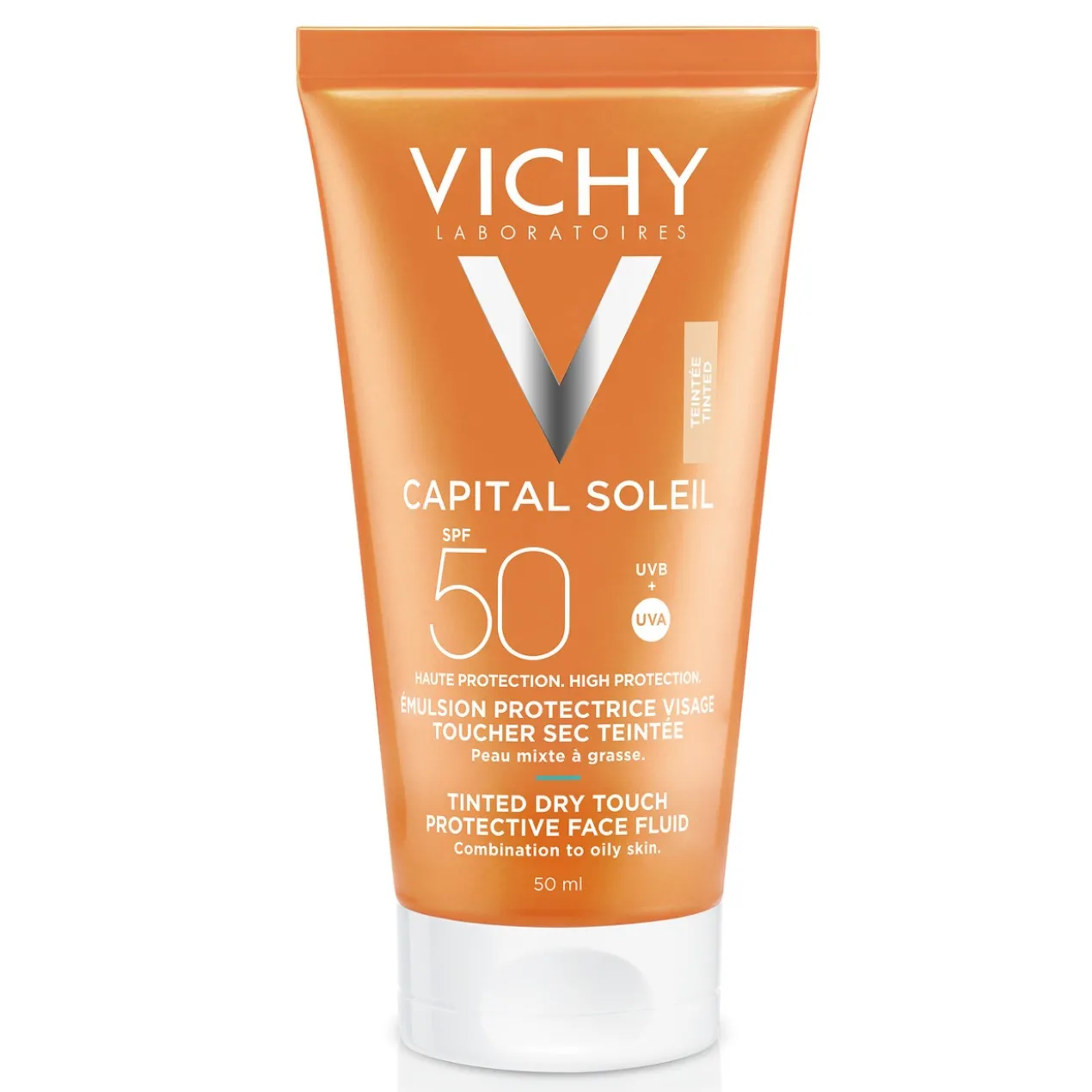Capital Soleil Fluido Protetor com Cor Toque Seco SPF50
