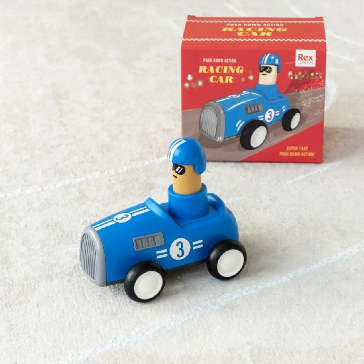 Carro de Corrida Para Empurrar Azul