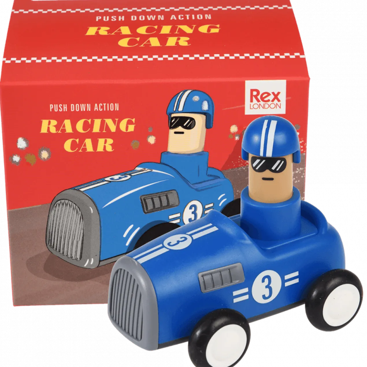 Carro de Corrida Para Empurrar Azul