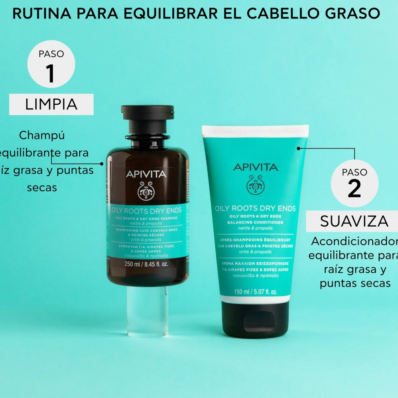 Champô Equilibrante Raiz Oleosa e Pontas Secas