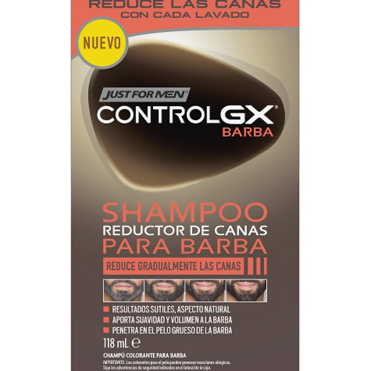 Champô Redutor de Cabelos Brancos para Barba
