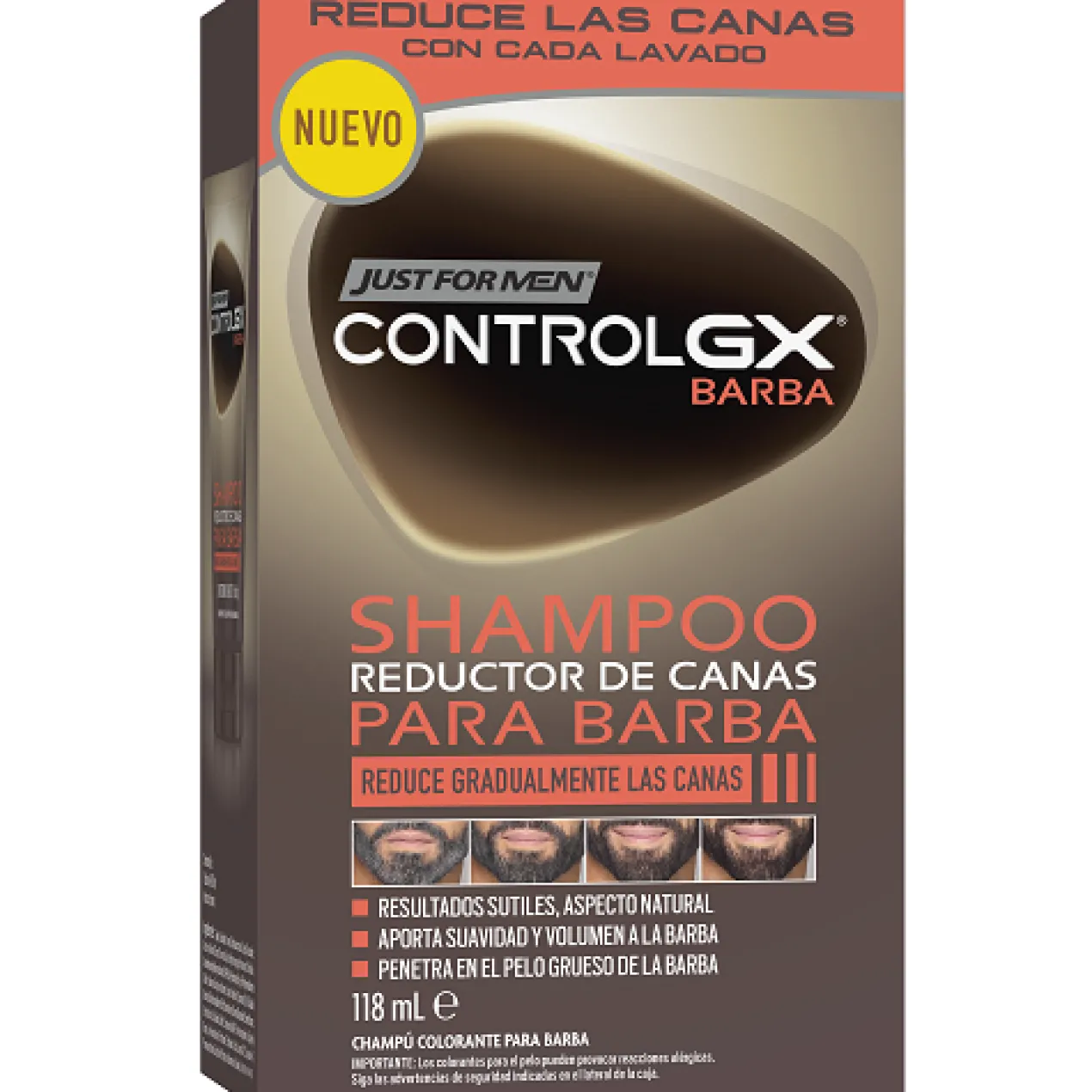 Champô Redutor de Cabelos Brancos para Barba