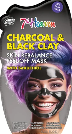 Charcoal & Black Clay Máscara Facial Peel-Off Reequilibrante com Carvão e Argila Negra