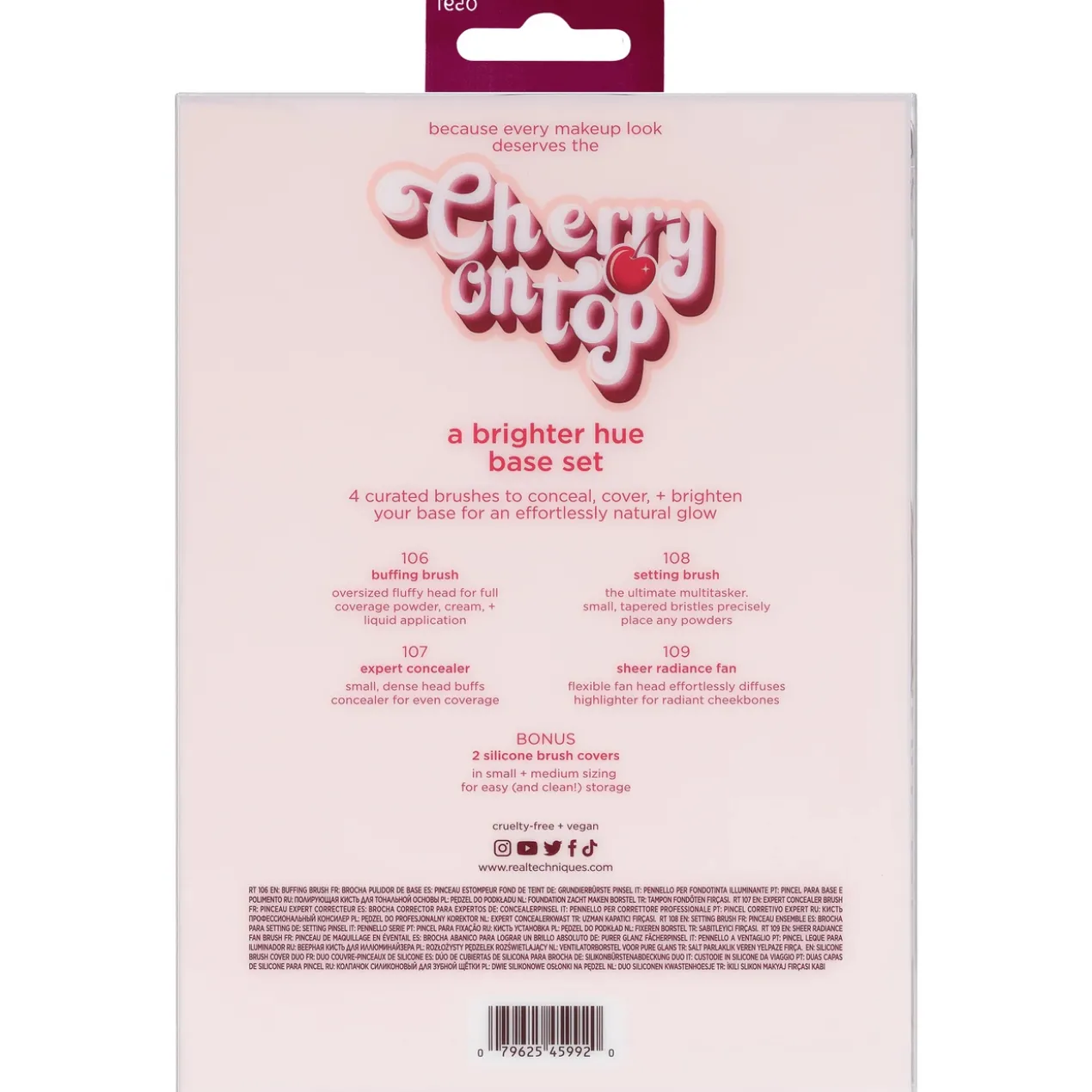 Cherry On Top A Brighter Hue Conjunto Pincéis de Base