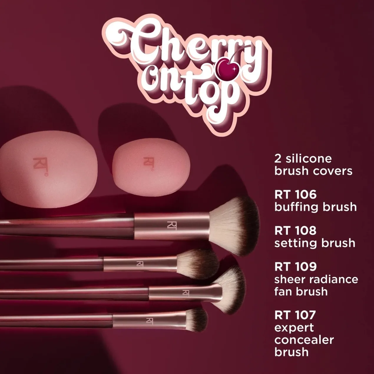 Cherry On Top A Brighter Hue Conjunto Pincéis de Base