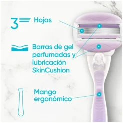 Coffret Nécessaire + Venus Comfortglide Máquina de Depilação + Recargas + Suporte de Duche