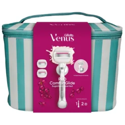 Coffret Nécessaire + Venus Comfortglide Aroma Sugarberry + Recargas + Suporte