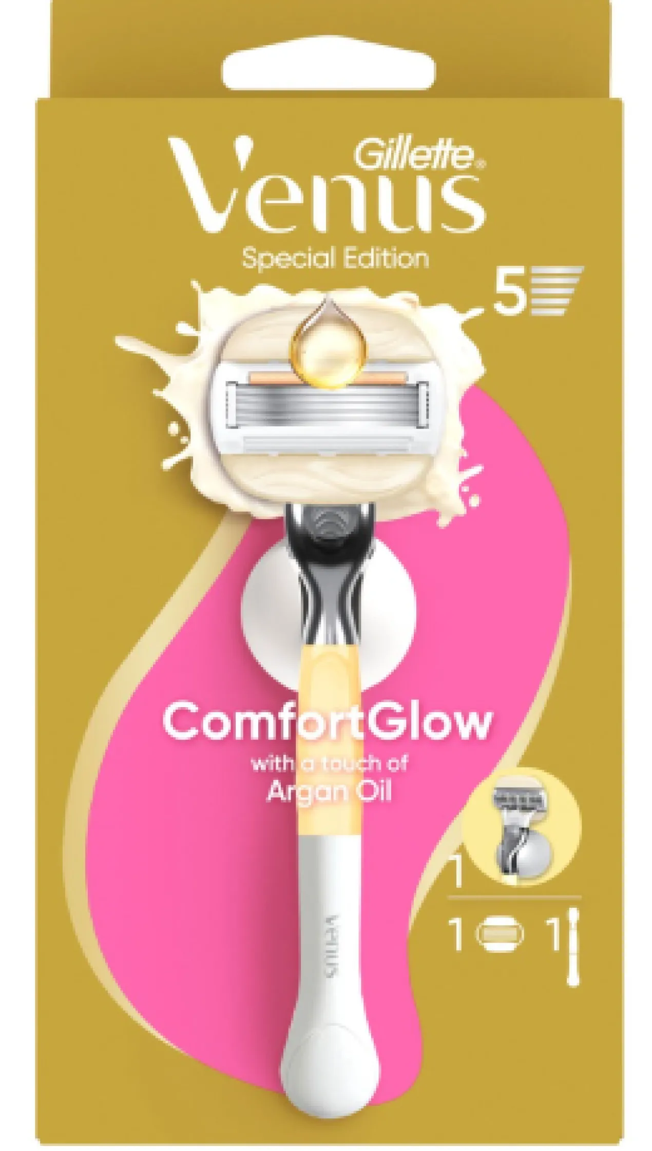 Comfortglow Máquina Óleo de Argan + Recarga + Suporte