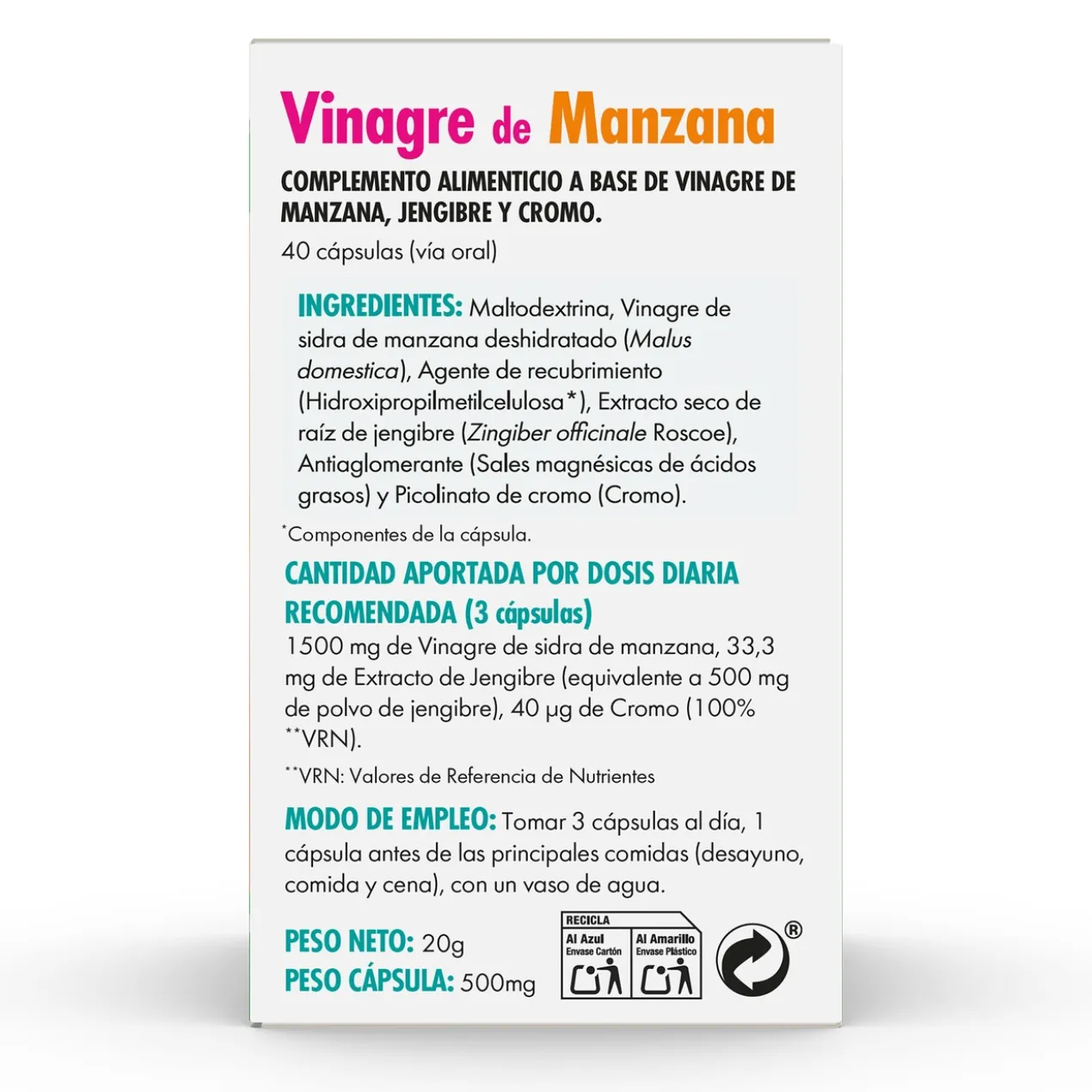 Complemento Vinagre de Maçã