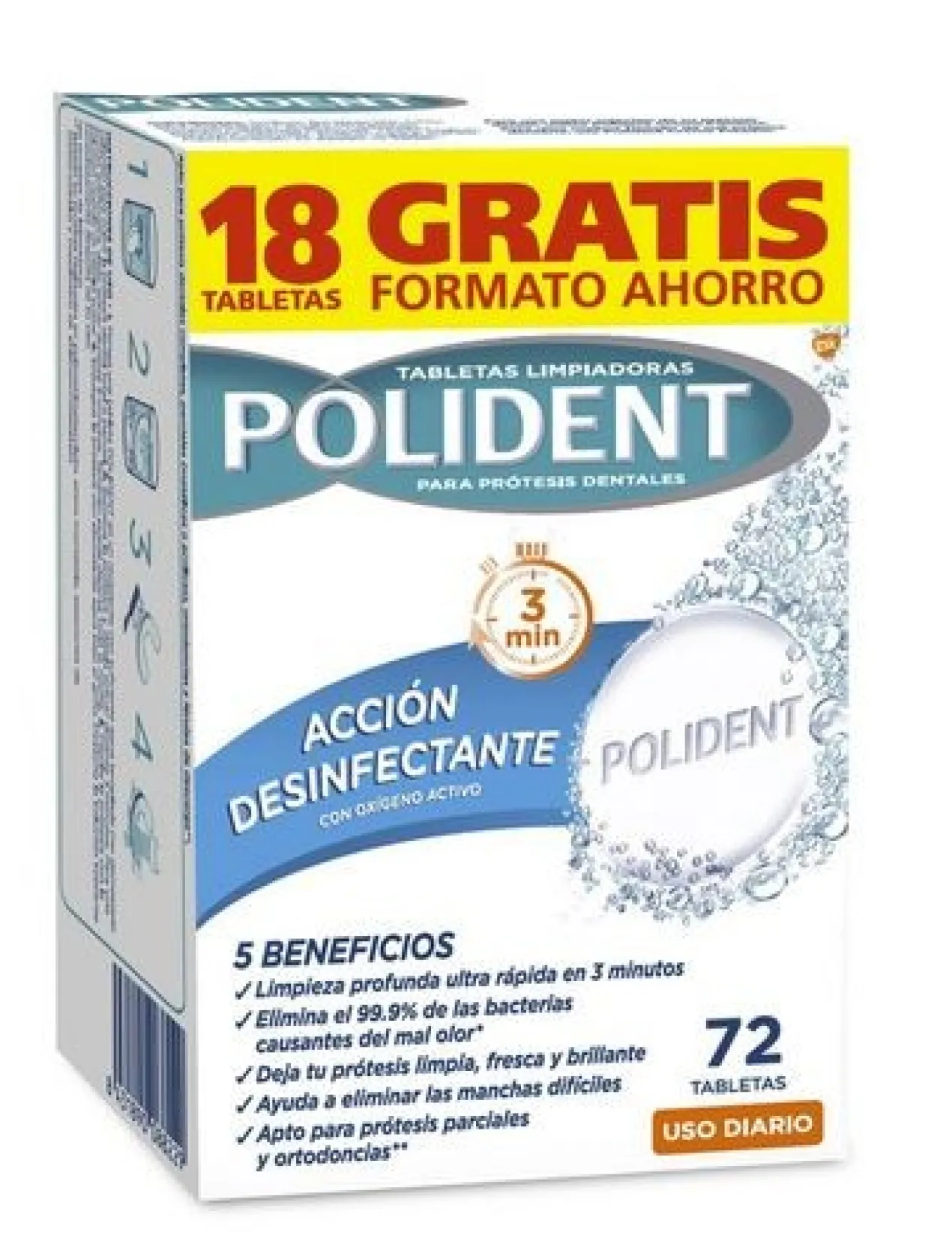Comprimidos de Limpeza para Próteses Dentárias