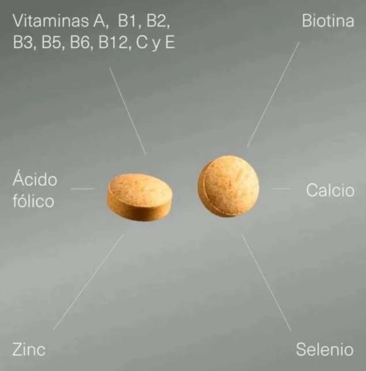 Comprimidos Multivitaminas Ácido Fólico, Cálcio e Selénio