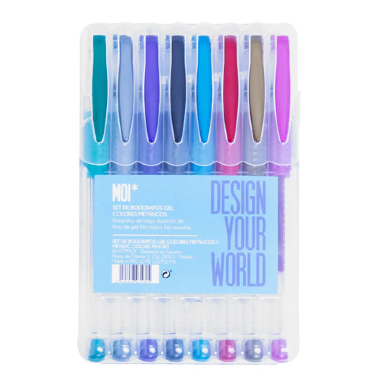 Conjunto 8 Canetas Gel de Cores Metalizadas