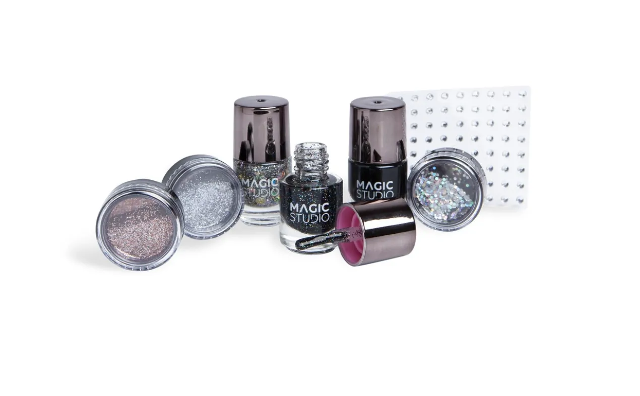 Conjunto Completo de Unhas Black Crystals