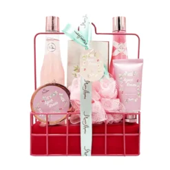 Conjunto de Banho Caixa Metálica Rosas