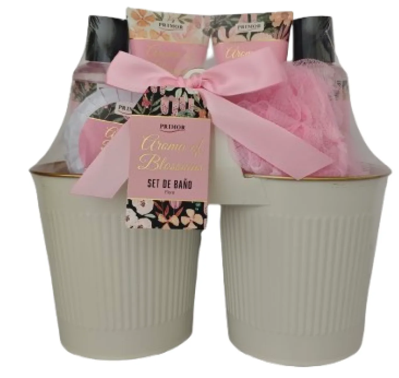 Conjunto de Banho Cubo Flor de Cerejeira