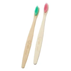 Conjunto de 2 escovas dentes de bambú
