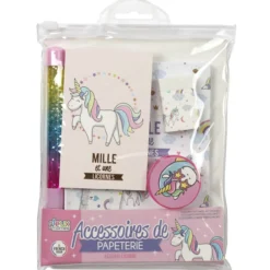 Conjunto de Papelaria Unicórnio