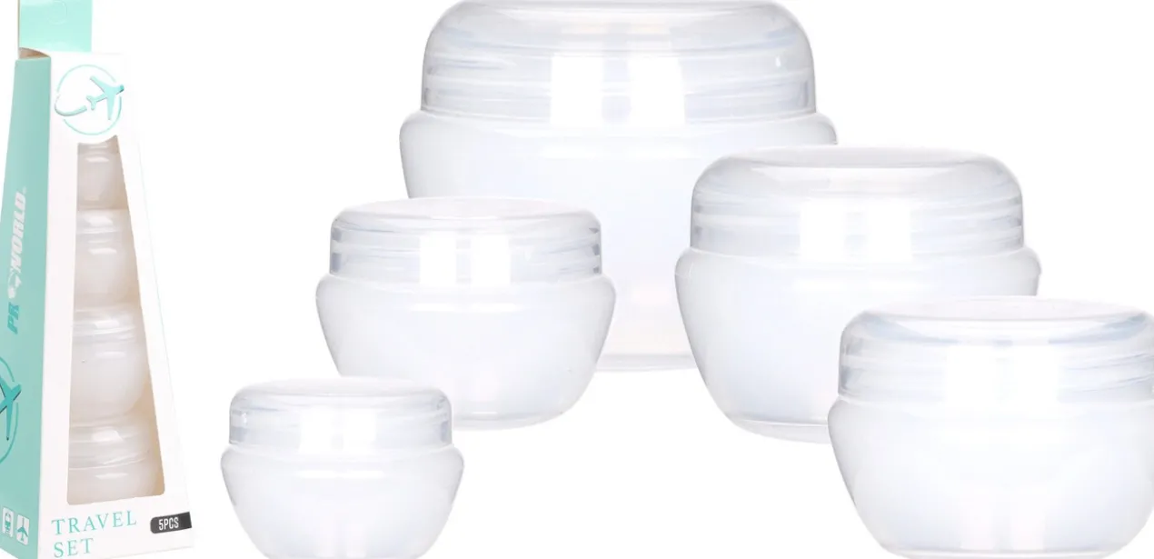 Conjunto de Viagem Frascos para Cremes