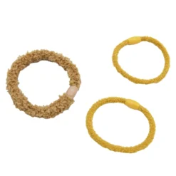 Conjunto 3 Elásticos Fluffy Amarelos